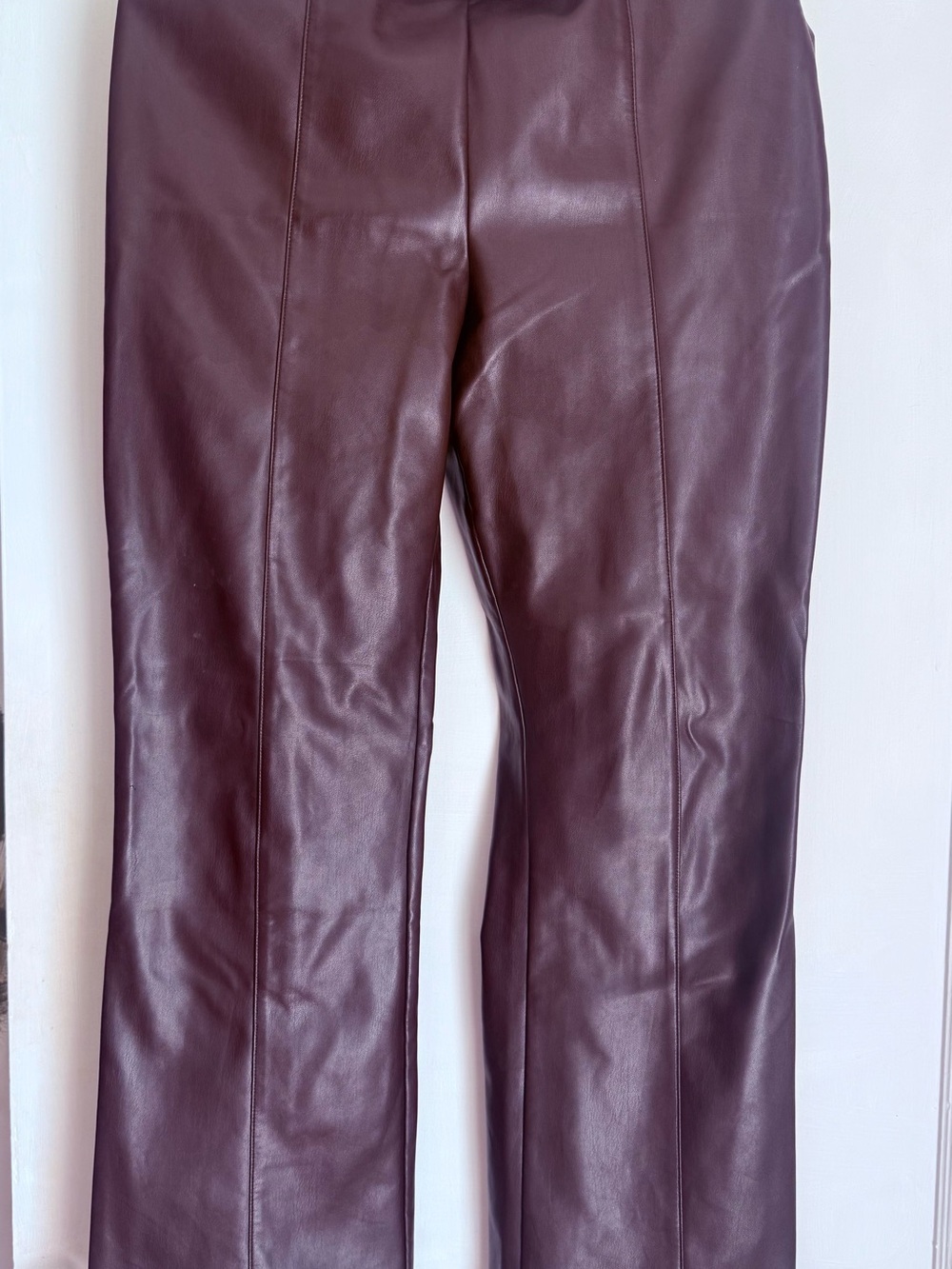 Ann Taylor Brown Faux Leather Pants